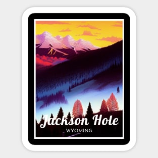 Jackson Hole Wyoming United States ski Sticker